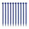 10Pcs Plastic Pegs Ground, Tent Hard Ground Pegs, Screw in Tent Pegs for Camping