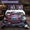 Set Biancheria da Letto Bayern Monaco Modello 3 Pezzi Morbida Copripiumino in Microfibra con Federe per Camera da Letto