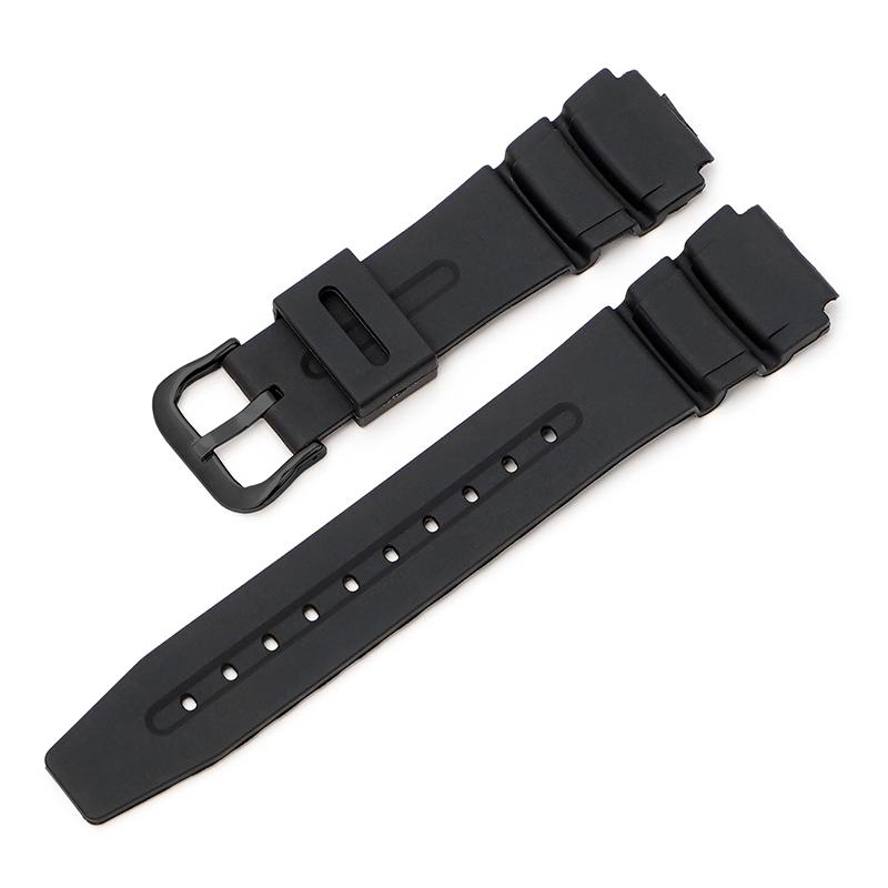 

Сменный ремешок из резины для часов Casio DW-290 DW-340 AD-300, черный, спортивный, водонепроницаемый, силиконовый, ремешок 19 мм 19mm чёрный