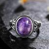 Anillo de Plata S925 Femme Joyería Piedra Lunar Natural Ojo de Tigre Anillos Personalizados para Mujeres Joyas de Boda Regalo