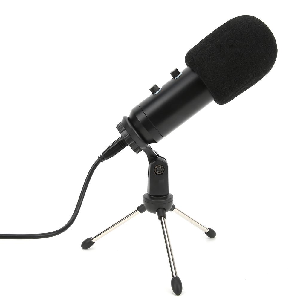 Condenser Microphone USB Double Knob with Adjustable Tripod Set Kit for Broadcast Recording
