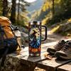 Large Capacity Water Cup for Office 40oz Witch Tumbler, Halloween Gothic Stainless Steel Portable Drinkware Outdoor Activities with Handle, Insulated