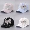 Butterfly Glitter Baseball Cap With Adjustable Strap For Fashionable Women 2024