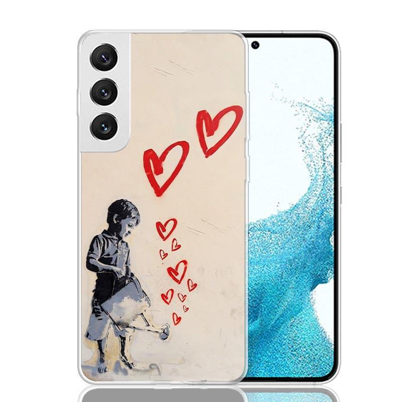 Street Art Banksy Graffiti Phone Case For Samsung Galaxy S25 Edge S24 S23 S22 S21 FE S20 Ultra S10 Plus + Art Customized Coque C