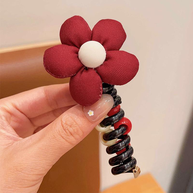 

Красная резинка для волос с принтом в горошек - Аксессуар для принцессы, для детского хвостика