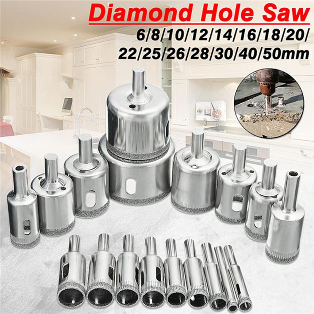 Porcelain Drill Bits 16 Pieces Tile Drill Bits Carbon Steel Tile Hole Cutter For Enlarging Groove Cutting Punching Drilling