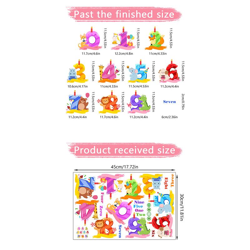 DIY Cartoon Wall Stickers Animal English Letters Astronaut Space Decals for Kids Room Nursery Living Room Decor Self Adhesive Vinyl Art