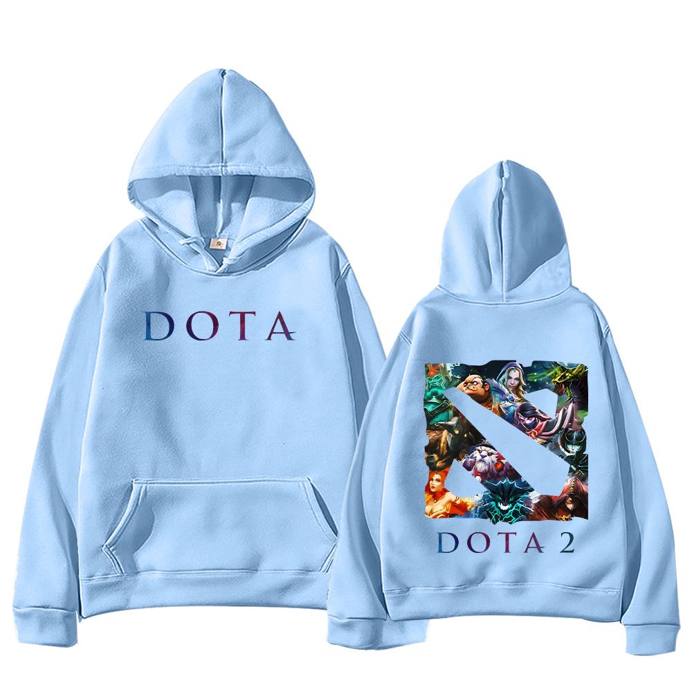

Худі з логотипами героїв Dota 2 Чоловічі світшоти в стилі High Street Жіночий повсякденний одяг у стилі Harajuku з капюшоном, довгим рукавом, вільний пуловер S світло-синій колір