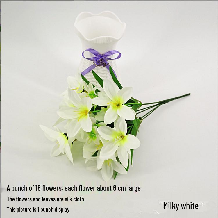 Paperwhite Lily Artificial Silk Bouquet for Home Decoration