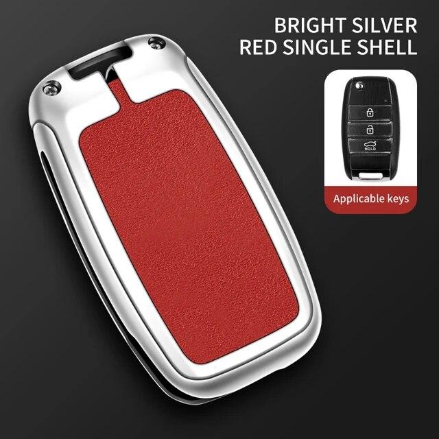 Kožený kryt pouzdra na klíče ze zinkové slitiny pro KIA RIO 3 K2 K3 K4 K5 Sportege Picanto Optima Soul Ceed Sorento Forte Stinger Cerato