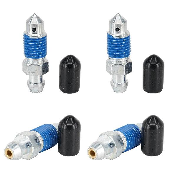 Комплект из 4 штук штуцеров для прокачки тормозов с пыльниками - M10X1.0-35.4мм, H9410-4, 107392, 639560 3/8 -24- 32.6mm (4PCS)