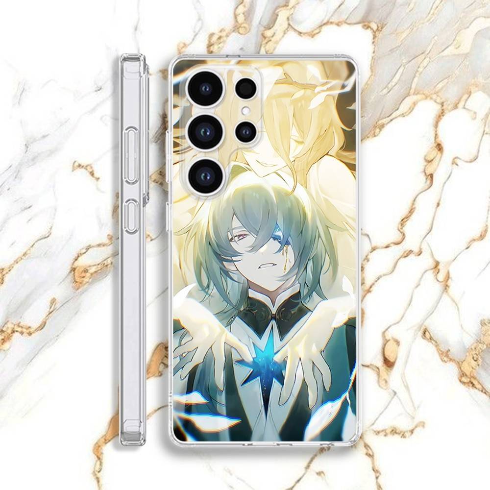 Anaxa Honkai Phone Case For Samsung S30,23,21,22,20, FE lite,S10,9,8,7 PIus Note20ultra Soft Transparent