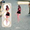 1/64 Scale Curly Hair Girl Model Tiny People Role Play Collectible Dioramas Mini Figure Resin