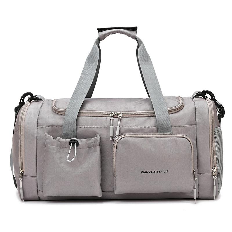 

Sports fitness bag, large-capacity wet and dry separation travel bag, maternity bag, women s short-distance light hand luggage bag серый