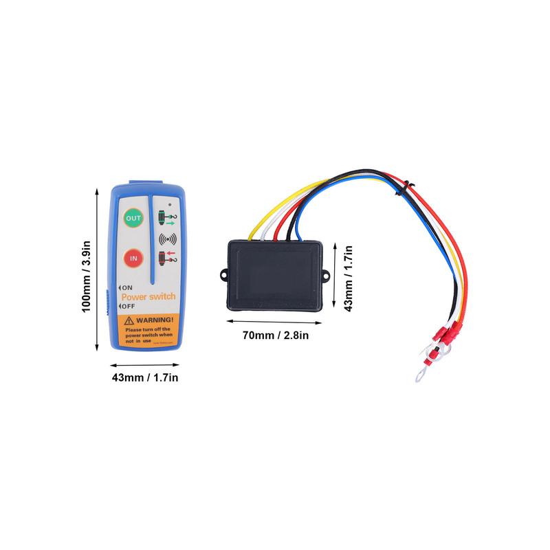 12V Car Electric Winch Wireless Remote Control Kit Transmitter Receiver System for Truck ATV SUV Electric Winch Accessories