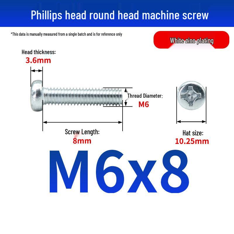 GB823 Phillips Round Head Machine Screw for Switch Socket Panel Junction Box