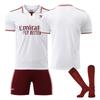 Tieners Kinderen Volwassenen Voetbaltenues Sport Trainingsshirt Set met Sokken 25/26 Arsenal 2e Uit