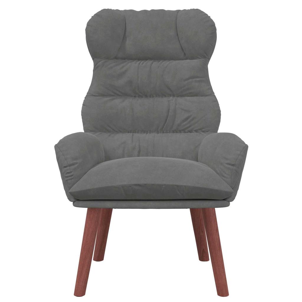 Armchair Dark Grey 69 x 74 x 93 cm Velvet