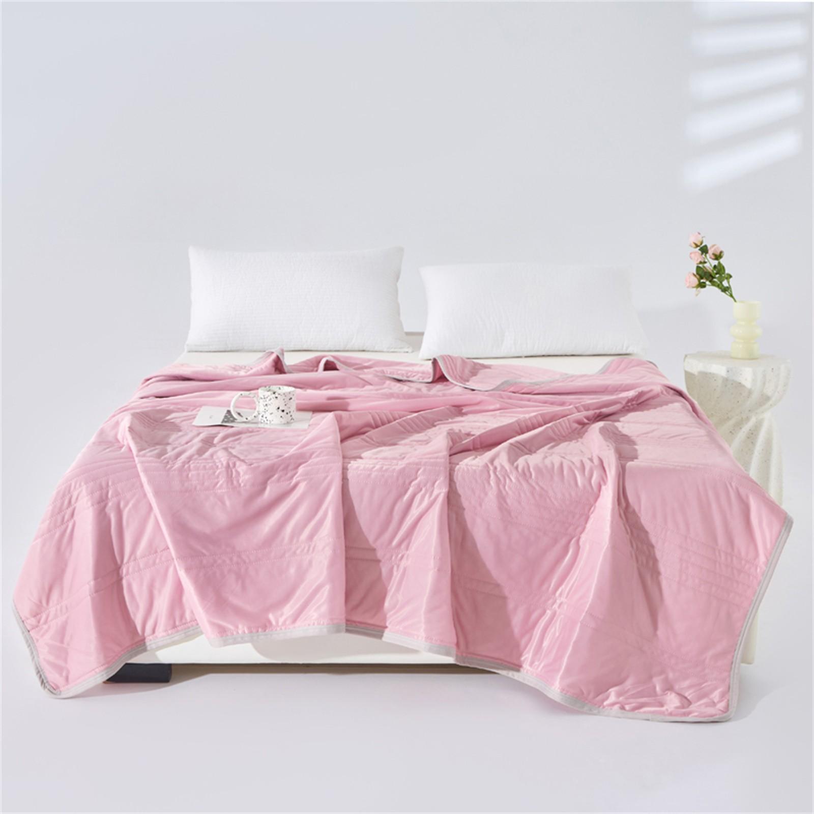 

Одеяло, Прохладное одеяло, Одеяло для кондиционирования воздуха, Незаменимое прохладное одеяло для летних путешествий, Теплоотводящее одеяло, Приятное к коже, Стиранный хлопок S розовый