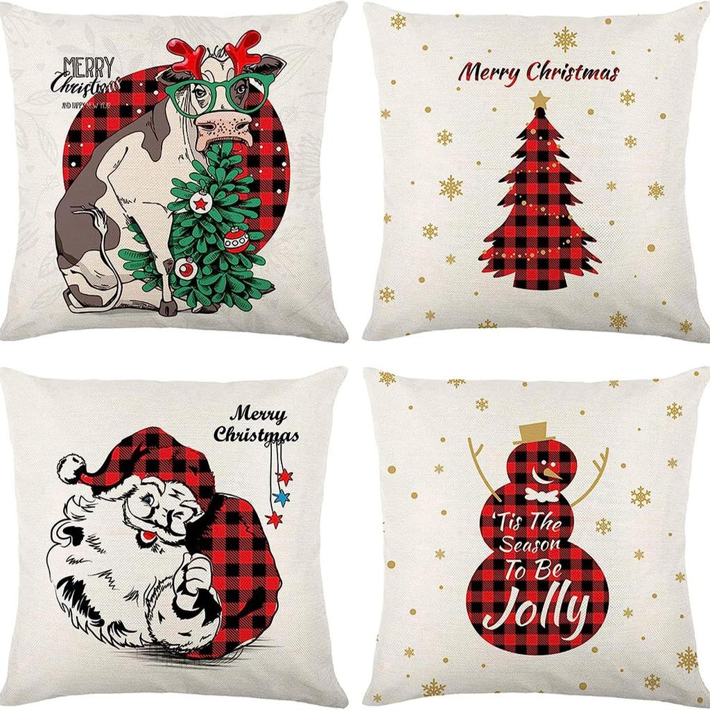 New Christmas Combination Pillowcase Home Sofa Decoration Cushion Pillowcase