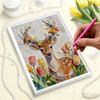 DIY Forest Deer Pearl Art Painting for Adults/Beginners Gift Home Decor Pearl Gem Paintings Picture Arts Craft 30x40cm Without Frame