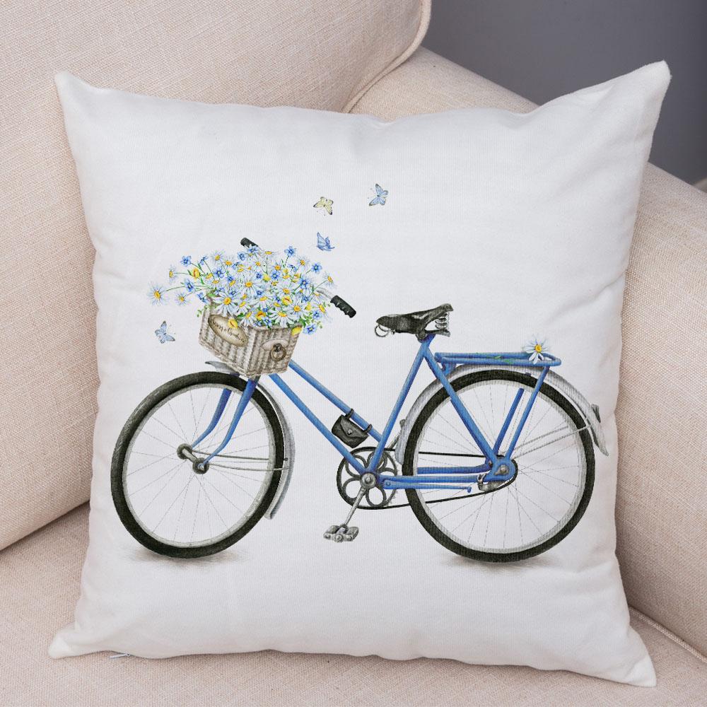Cartoon Plant Cushion Cover Bedroom Living Room Car Sofa Pillowcase Watercolor Juicy Pillowcase Ornament