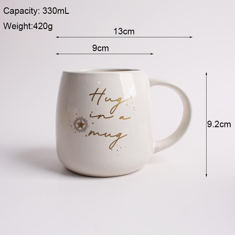

1pc 11oz Modern Style Coffee Cup for Home High Quality Ceramic Hot Chocolate Mug Trendy Beverage Cups for Afternoon Tea 301-400ml белый