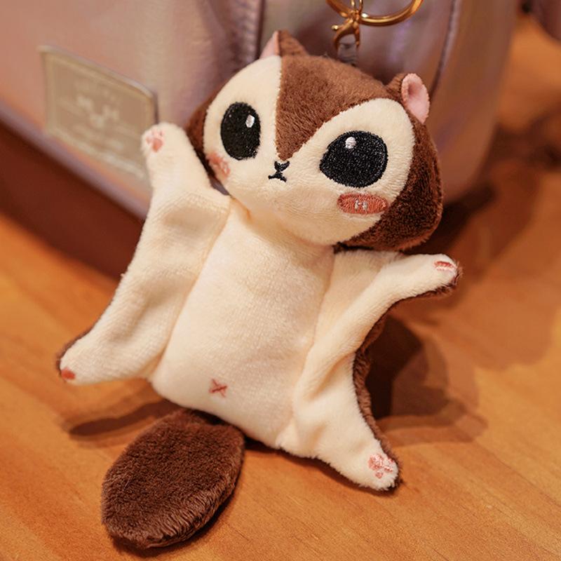 

Cute Flying Mouse Keychain Honey Bag Glider Car Suction Cup Pendant Doll Plush Toy Bag Pendant 10cm