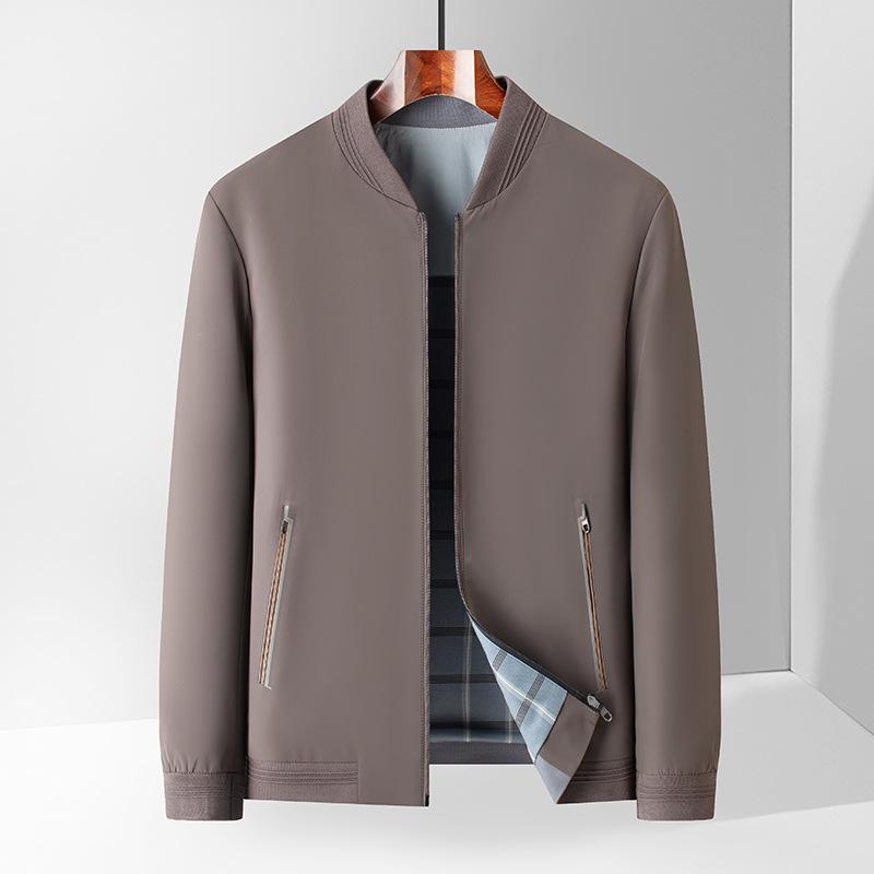New Men's Jacket Spring and Autumn Jacket Middle-aged High-end Business Casual Jacket Dad Lapel Top