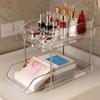 2/3 Schicht Badezimmer Organizer Transparentes Küchenaufbewahrungstablett Multifunktionales Kosmetikaufbewahrungsregal Zuhause