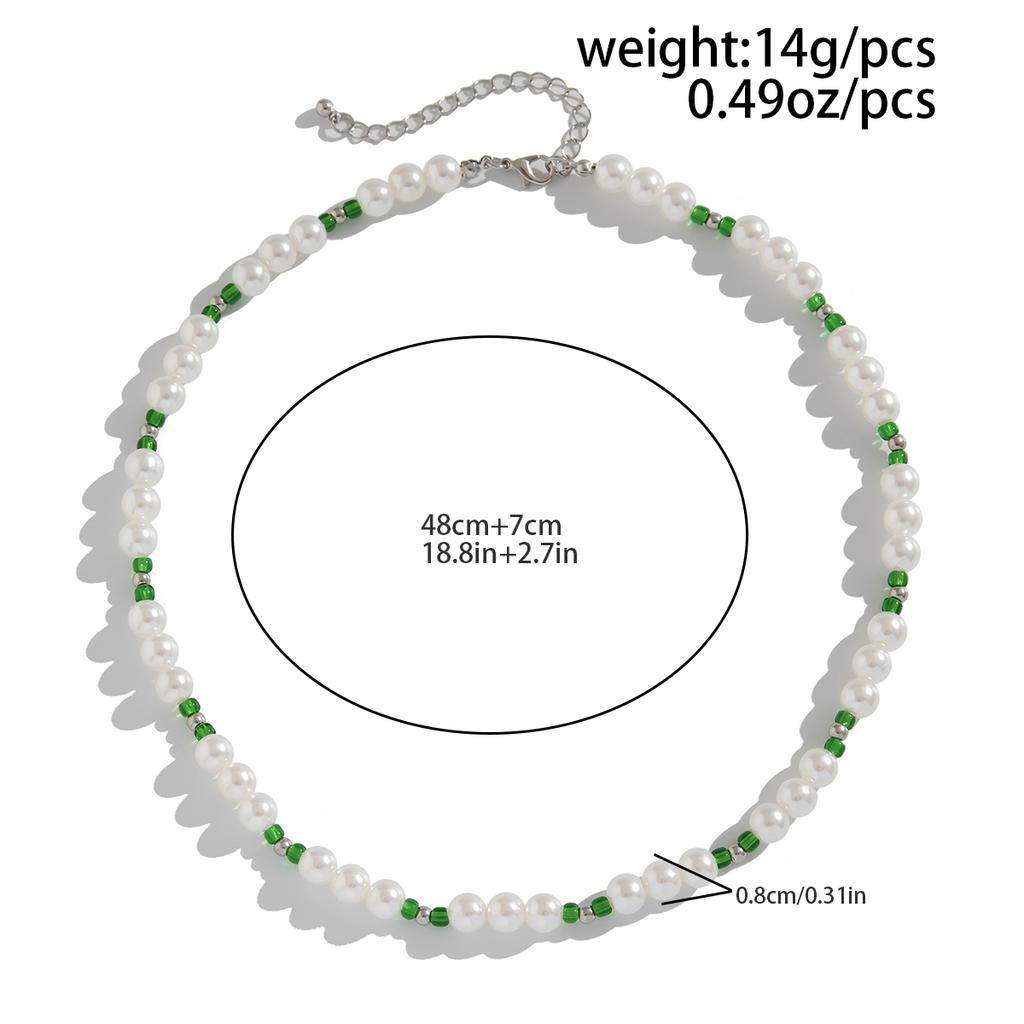Ingemark Hip Hop Imitation Pearl Chain Necklace for Men Fashion Statement Vintage Beads Clavicle Choker Male Neck Jewelry Gift
