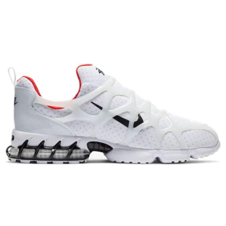 Stussy x Nike Air Zoom Spiridon Kukini Bianco Sneakers Unisex Nero Rosso Habanero CJ9918-100