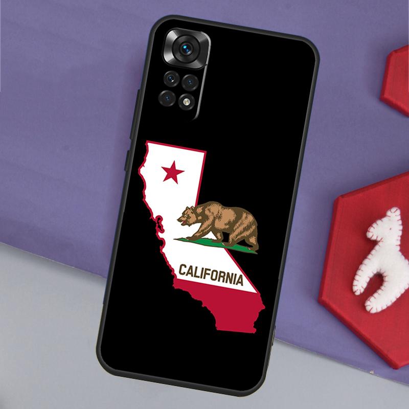 California Flag Funda For Xiaomi Redmi Note 14 13 12 11 Pro 9 10 9S 10S 11S 12S Redmi 14C 10C 12C 13C Case