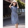Women's Elegant Linen Blend Midi Dress