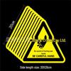WEZHO Triangular High Temperature Warning Sticker