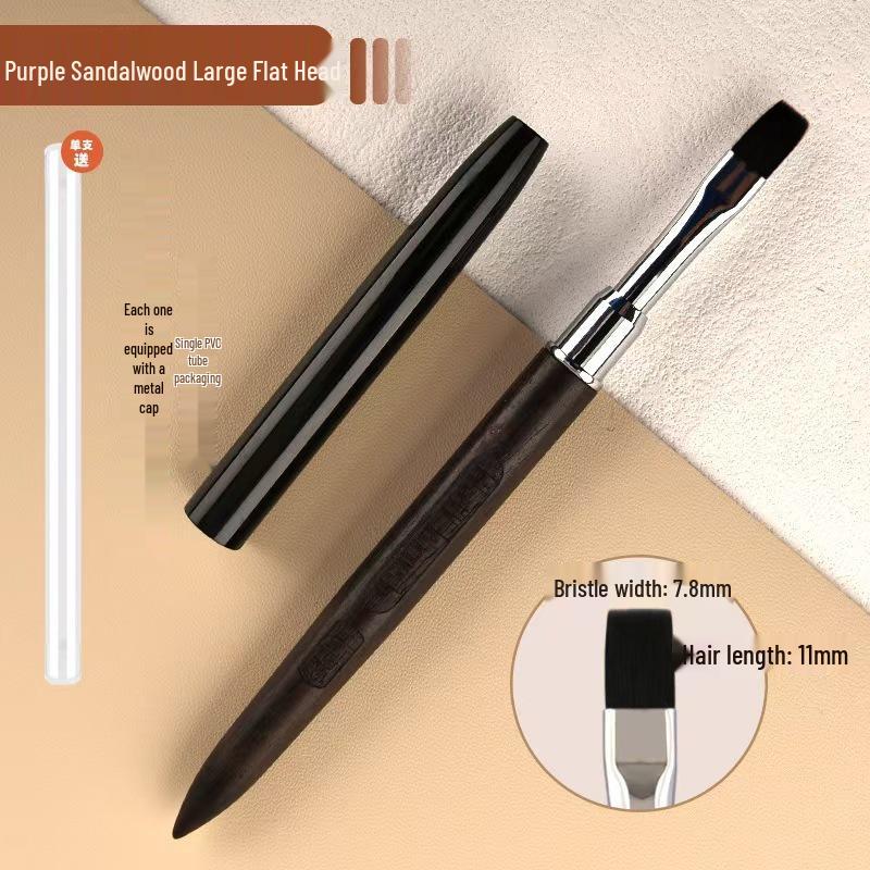 Sandalwood Manicure Gel Pen Set: Large Round, Flat & Square Heads for Nail Technicians