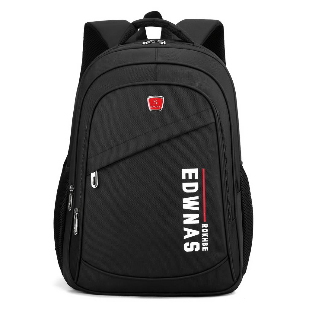Letter Printed Simple Backpack With Large Capacity For Men Business Bag Computer