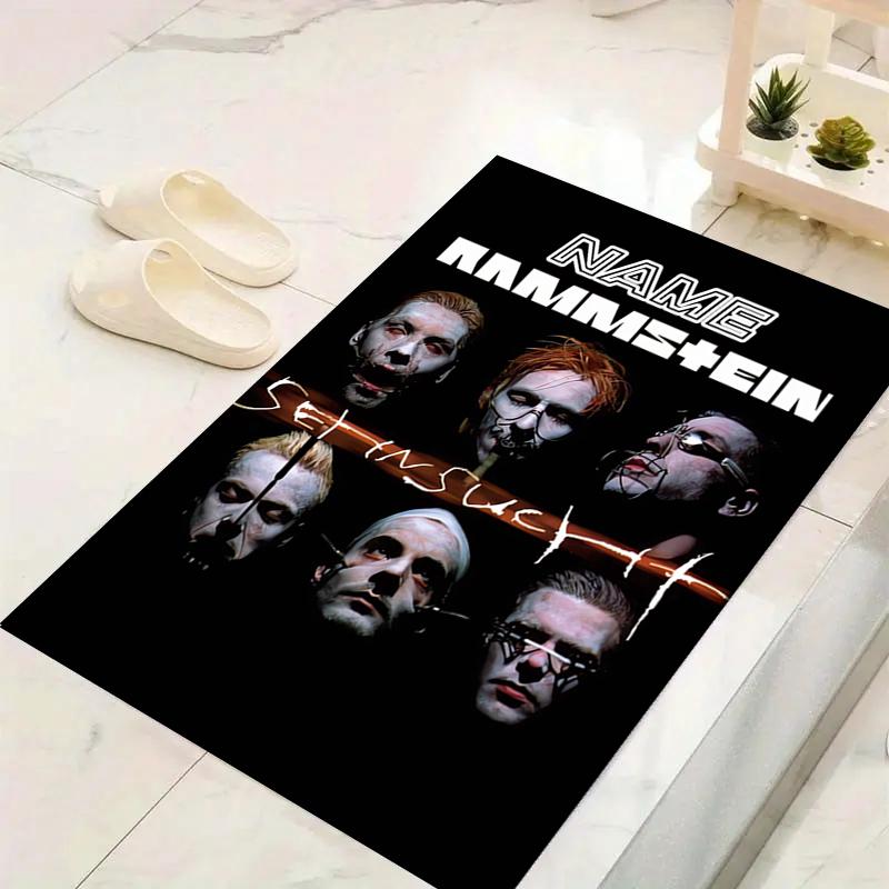 Custom 1Pc Rammstein Metal Music Band Rug Office Carpet Indoor Outdoor Entrance Doormat Nonslip Soft And Comfortable Living Room D2915232