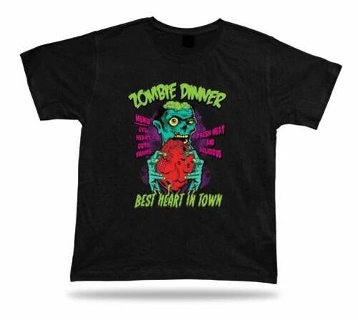 Zombie Dinner Best Heart in Town unique concept tshirt tee birthday present XL