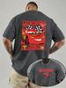 Oversized Men and Women Disney Cars McQueen 95 Printed Tshirt Cotton Parent Child Top Street Fashion Casual 2026 Summer Trend