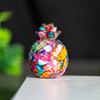 Natural Crystal Resin Pineapple Figurine With Lucky Symbol For Office Desk Decor Gift For Friends