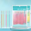 100Pcs/Set Zahnstocher Sicher Bunte Exquisite Doppel Headed Interdentalbürste für Krankenhaus