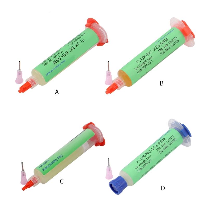 Solder Flux NC559ASM/NC223ASM/NC218ASM Not Clean Soldering Flux Pastes Rosin Flux Tacky Soldering Flux with Needle