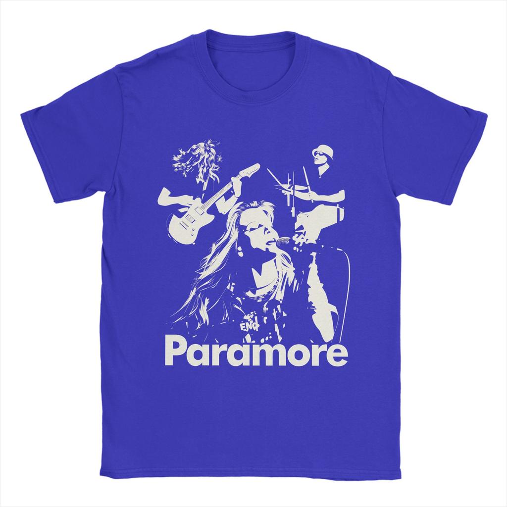 Paramore Band Cotton T Shirt For Mens Summer  Funny T Shirts Crew Neck Leisure Tees Oversized Pattern Clothing