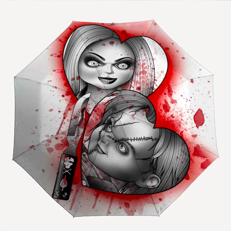 Chucky Fashionable Automatic Opening/Closing Folding Umbrella. Portable and Foldable, Ideal for Gift, Travel, and Daily Use.