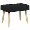 Channel Tufted Bench Black 60 X 40 X 45 Cm Fabric