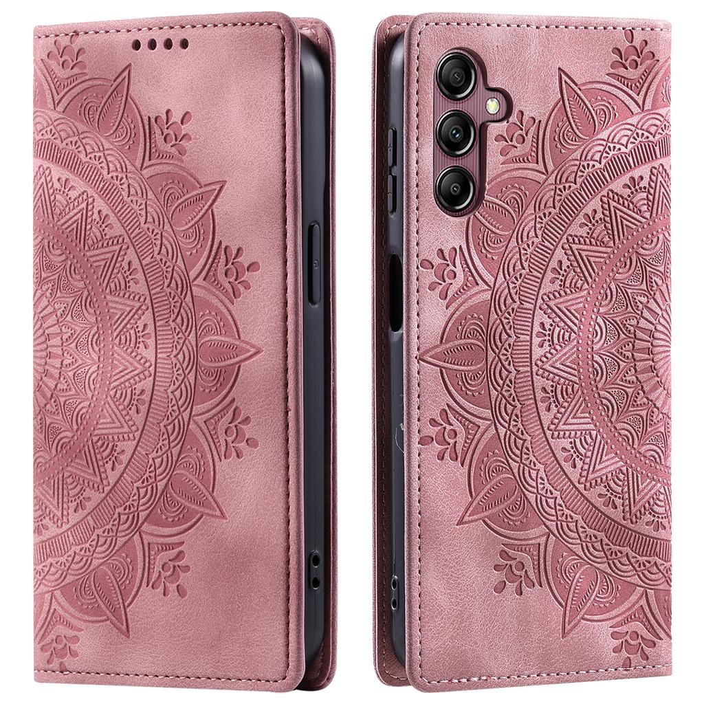 Style 010 Wallet Magnetic Phone Stand Case for Samsung Galaxy S24 FE Imprinted  PU Leather Phone Cover