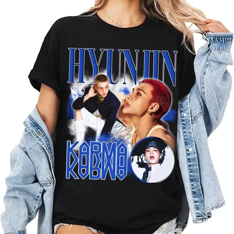 Hyunjin Stray kids Karma Tshirt Stray Kids Karma Album Shirt Full Size S3XL Unisex T-Shirt XL