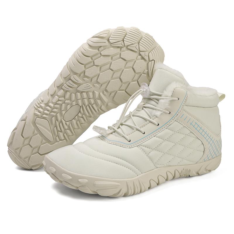 Anti Slip Plush Barefoot Shoe Thermal Trail Running Shoes Soft Bottom and Soft Surface Barefoot Snow Boot High-Top Barefoot Shoe