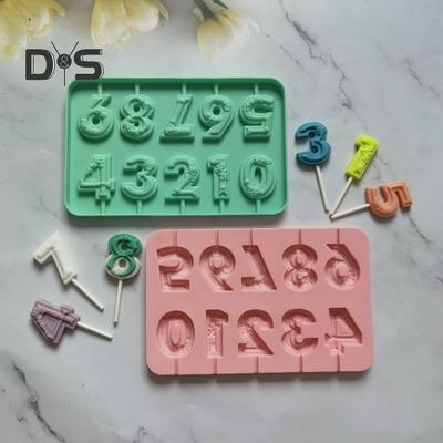 Flexible Chocolate Mold Multi-purpose Useful Numeric Shaped Lollipop Mold Pastry Tool
